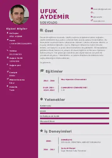 Sosyolog Cv Örnekleri cv indir